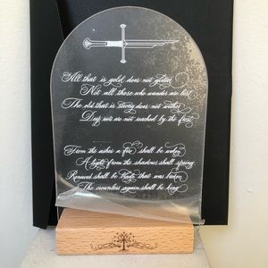 NWT Owlcrate Lord of the Rings Acrylic Display